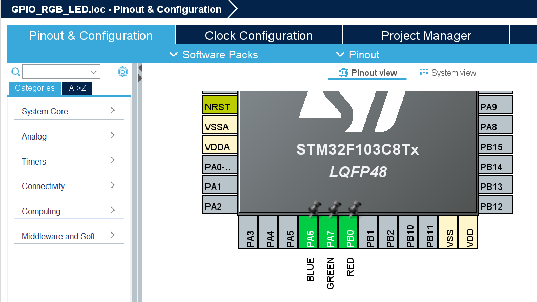 gpio config